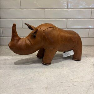Pottery Barn Kids leather rhino figure
